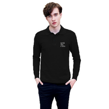 Load image into Gallery viewer, MUN Men's Black Classic Polo Shirt Offset Heat Transfer Print