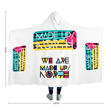Load image into Gallery viewer, Made Up North Fleece Hooded Blanket