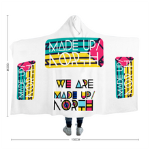 Load image into Gallery viewer, Made Up North Fleece Hooded Blanket