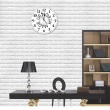 Load image into Gallery viewer, Made Up North Round Non-ticking PVC Wall Clock 9.8"