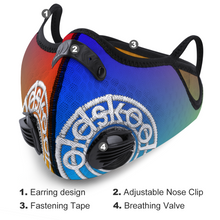 Load image into Gallery viewer, OST Face Cover Earhook Riding Face Cover with Breathing Valve Non Medical