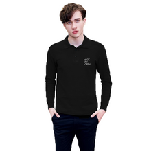 Load image into Gallery viewer, MUN Men&#39;s Black Classic Polo Shirt Offset Heat Transfer Print
