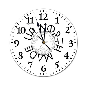 Made Up North Round Non-ticking PVC Wall Clock 9.8"