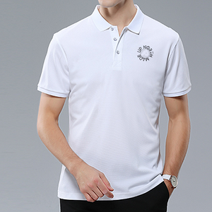 Made Up North Men's White Classic Polo Shirt Offset Heat Transfer Print