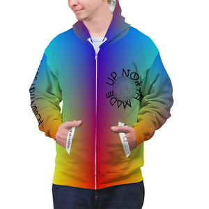 Made Up North All Over Print Terrycloth Zipper Hoodie